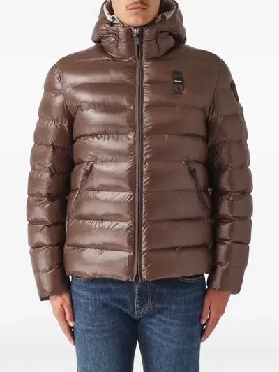 Blauer Adams Hooded Jacket In Brown