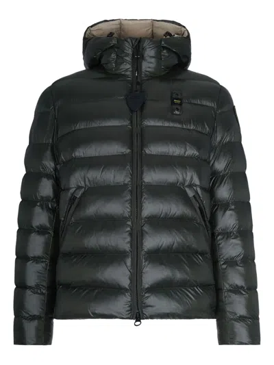 Blauer Adams Hooded Padded Jacket In Green