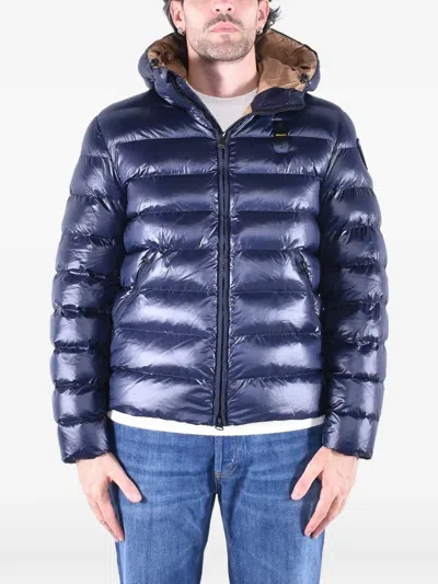 Blauer Adams Hooded Puffer Jacket In Blue