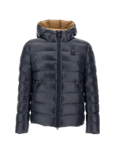 Blauer Adams Quilted Micro-ripstop Jacket In Blue