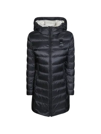 Blauer Agnes Quilted Hooded Coat In Black