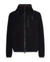 Blauer Hooded Zip-up Jacket In Black