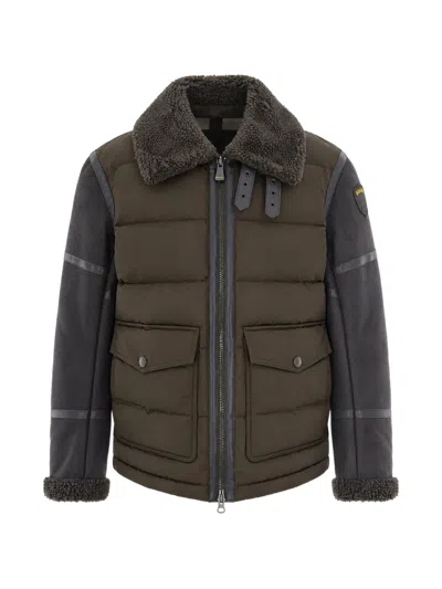 Blauer Amherst Quilted Panelled Jacket In Brown