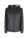 Blauer Black Anawan Hooded Glitter Patch Polyamide Jacket In Black