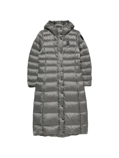 Blauer Anita Quilted Hooded Coat In Gray