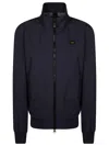 Blauer Anson High Collar Branded Patch Bomber In Black