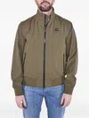 Blauer Anson Logo-patch Bomber Jacket In Green