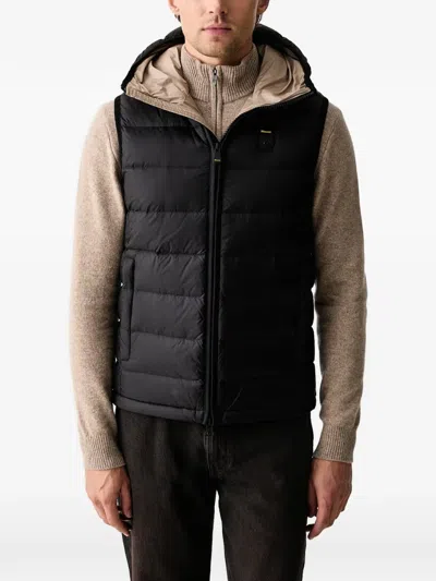 Blauer Arden Hooded Padded Gilet In Black