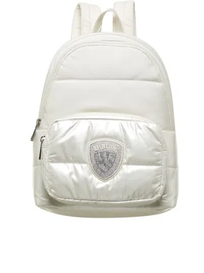Blauer Backpack In White