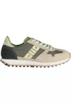 Blauer Beige Polyester Men Sneaker