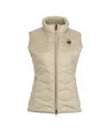 Blauer Beige Quilted Vest With High Collar