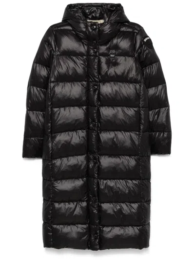 Blauer Adelaide Checked Padded Coat In Black
