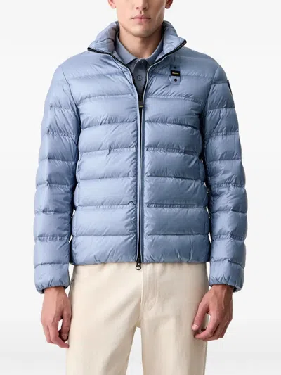 Blauer Belmont Quilted Logo-patch Jacket In Blue