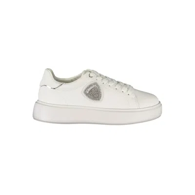 Blauer Crystal-embellished Platform Sneakers In White
