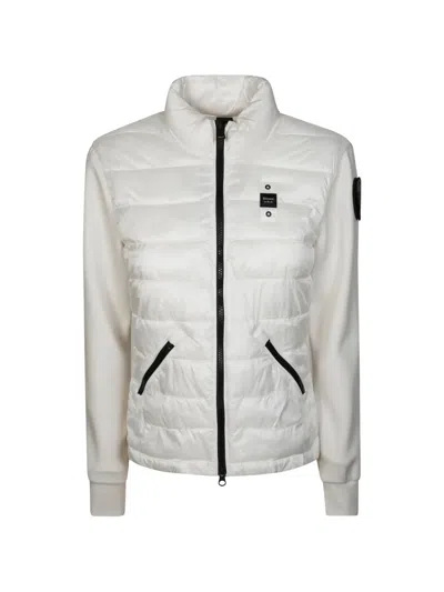 Blauer Biker Zip-up Quilted Jacket In White