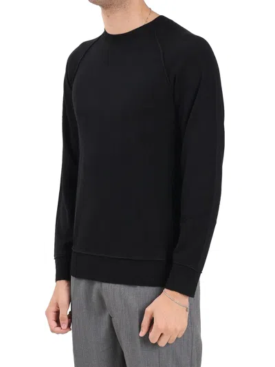 Blauer Black Acrylic-wool Blend Crewneck Sweater In Blue