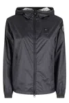 Blauer Black Anawan Hooded Glitter Patch Polyamide Jacket In Gray