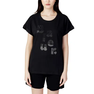 Blauer Cotton Tops & Women's T-shirt In Black