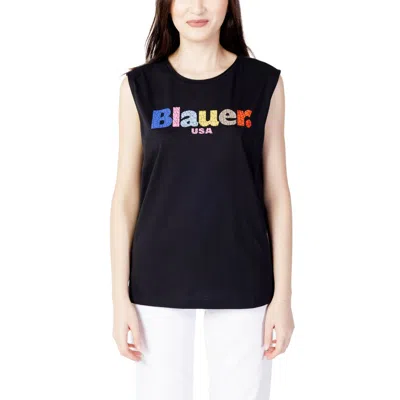 Blauer Cotton Tops & Women's T-shirt In Black