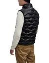 Blauer Quilted-wave Gilet In Black