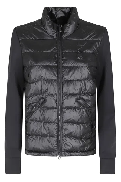 Blauer Black Haskel Mandarin Collar Zippered Polyamide Down Jacket
