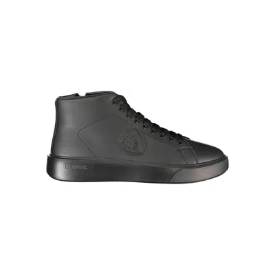 Blauer Zipped Leather High-top Sneakers In Multi