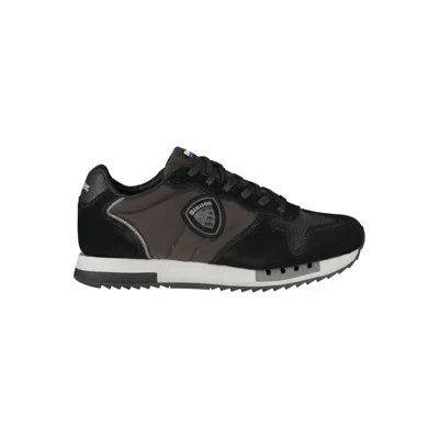 Blauer Black Leather Men Sneaker In Brown