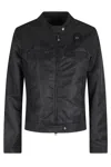 Blauer Black Melba Glitter Patch Zipped Polyamide Jacket In Multi