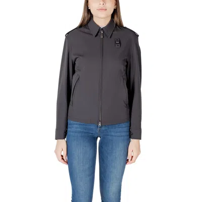 Blauer Black Polyamide Biker Women's Jacket
