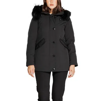 Blauer Polyester Jackets & Women's Coat In Black