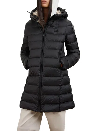 Blauer Black Quilted Flared Hooded Puffer Jacket