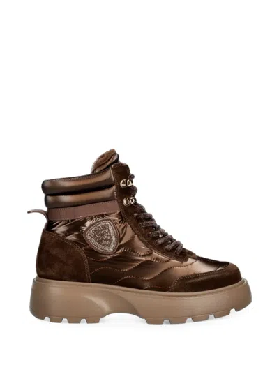 Blauer Blanca Quilted Boots In Brown