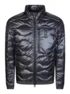 Blauer Trapuntato Basic Glossy Horizontal Quilted Jacket In Blue