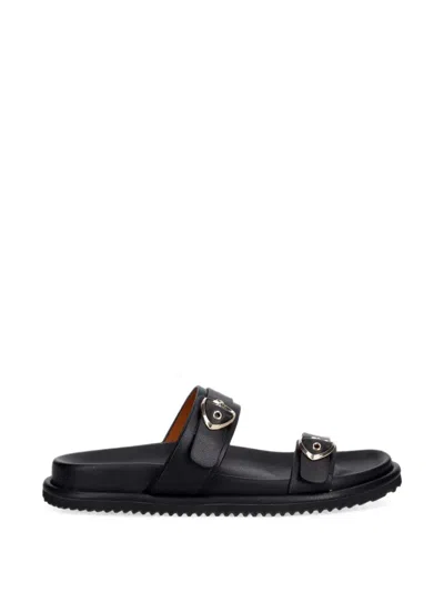 Blauer Bloom03 Buckle-fastening Leather Sandals In Black