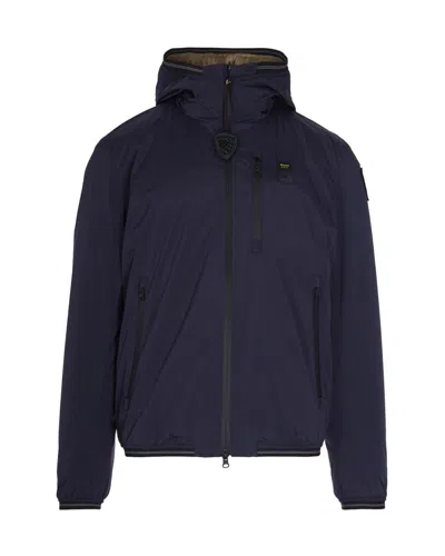BLAUER BLUE DEVON JACKET WITH FAUX FUR LINING