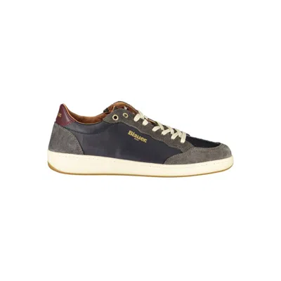 Blauer Blue Leather Men Men's Sneaker In Gray