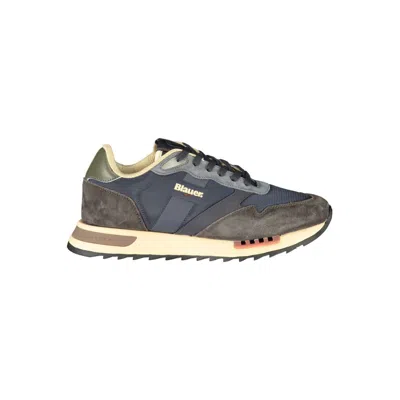 Blauer Blue Polyurethane Men's Sneaker In Animal Print