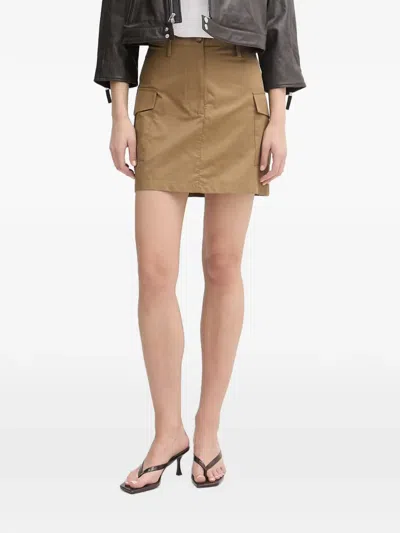 Blauer Blueview Cargo-pocket A-line Mini Skirt In Brown