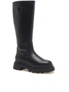 Blauer Leather Platform Knee-high Boots In Multi