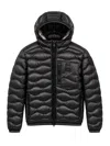 Blauer Brinton Junior Down Jacket Black Dark Olive Lining In Black
