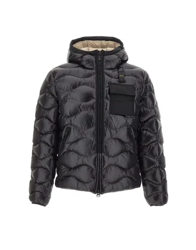 Blauer Bryant Wave-quilted Jacket In Black