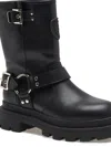 Blauer Buckle-strap Platform Boots In Black