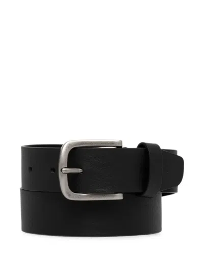 Blauer Buckle-fastening Leather Belt In Black