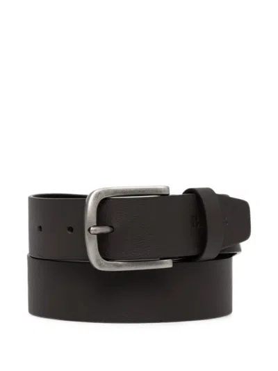 Blauer Buckle-fastening Leather Belt In Black