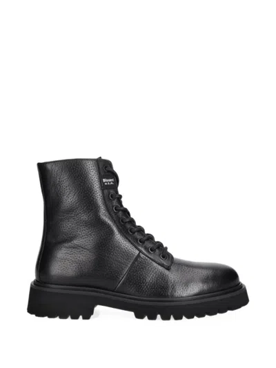 Blauer Buxton Leather Boots In Black