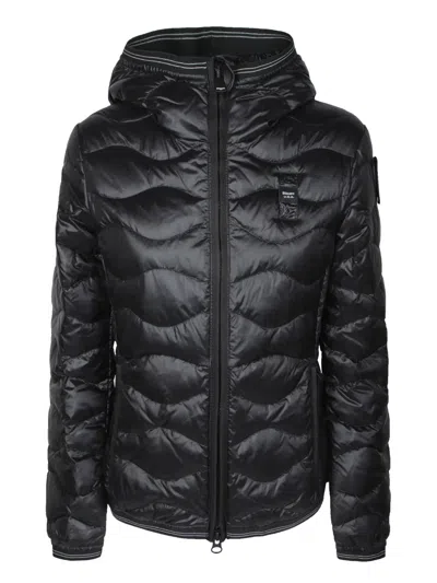 Blauer Feather-down Hooded Padded Jacked In Black