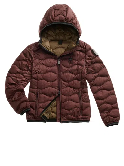 Blauer Camelia Onde Puffer Jacket In Brown