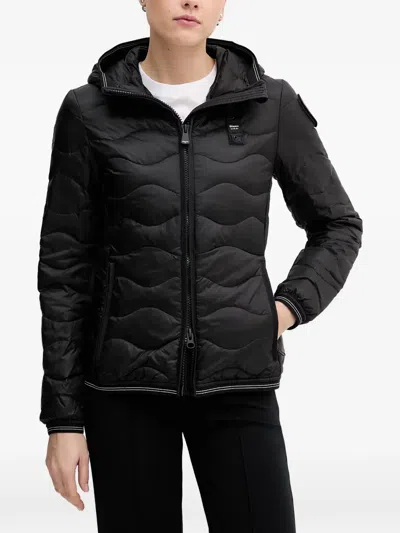 Blauer Camelia Quilted Hooded Jacket In Black