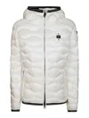 Blauer Wave Pattern Down Jacket Camelia In White