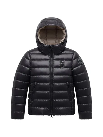 Blauer Kids' Caroll Hooded Padded Jacket In Black